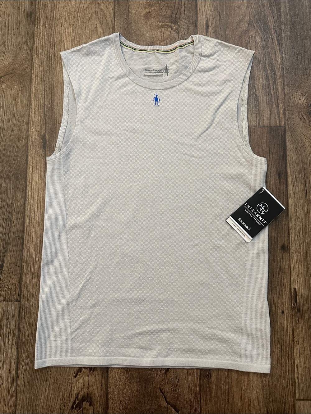 Smartwool Intraknit Merino Wool Slim Base Layer Cycle Tank Top Men’s Sz L Gray